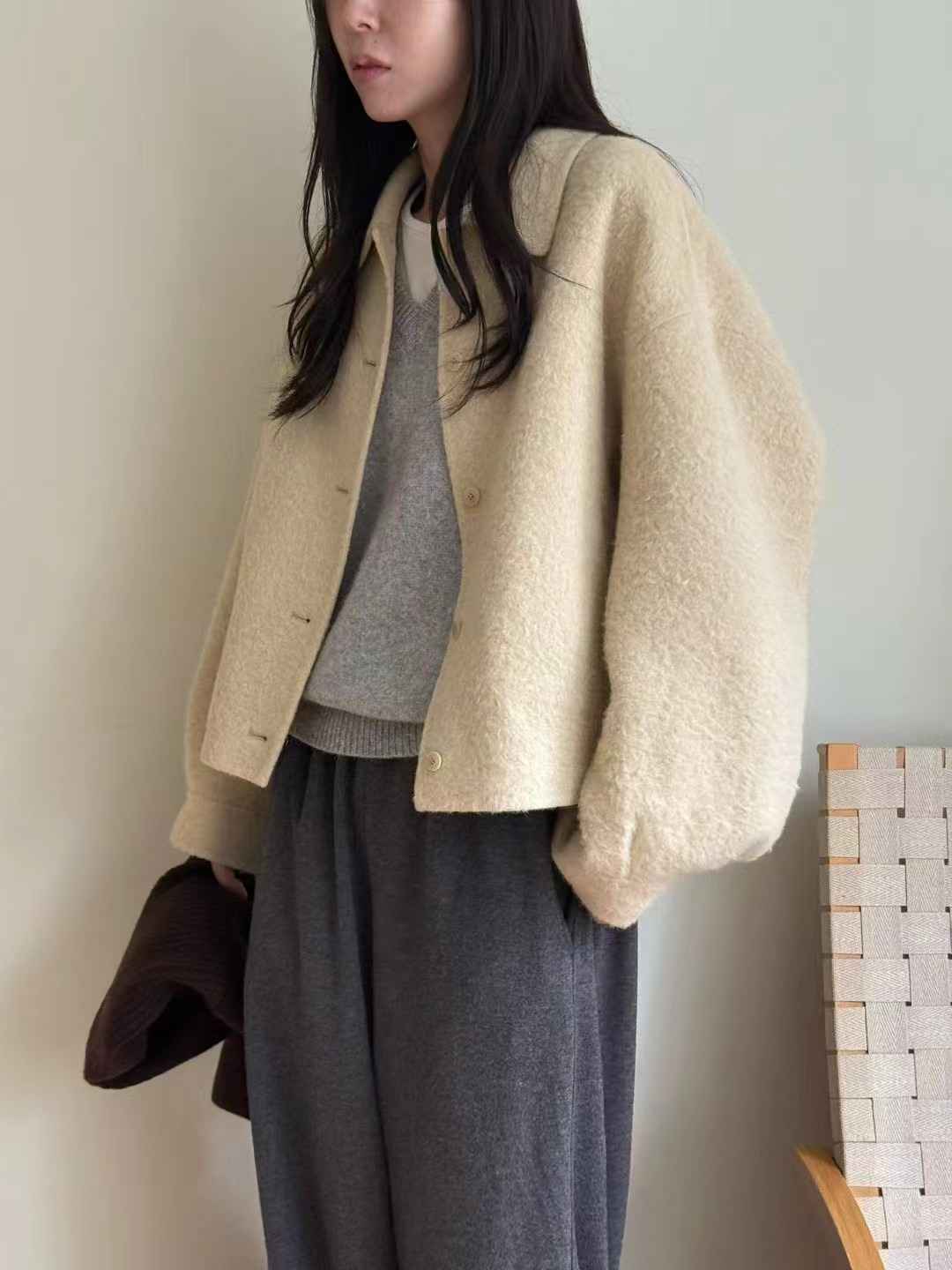 AMYGRACE韓國直郵㊣女士新款休閑熱賣25秋冬人氣推薦職業夾克AMYGRACE夾克