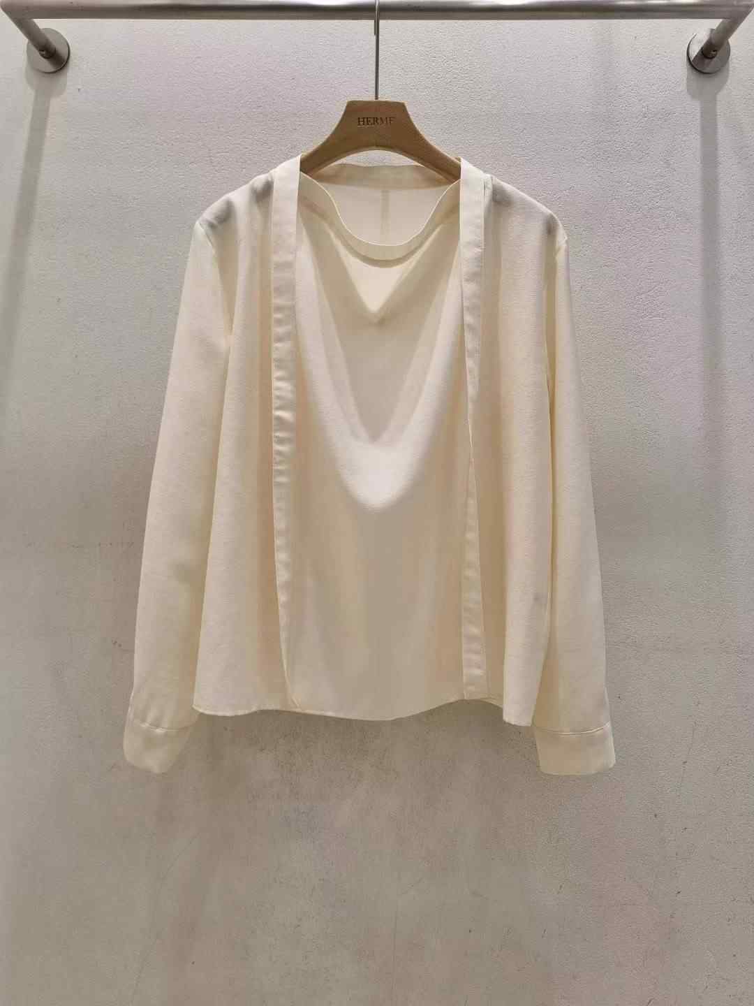 HERME韓國直郵㊣女士新品職業推薦熱賣時尚25秋冬襯衫蕾絲衫HERME襯衫/蕾絲衫