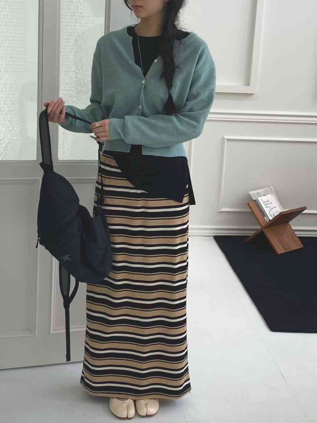 ONTHEMOOD韓國代購㊣女裝新款職業時尚人氣真品25秋冬推薦長裙RIPPLE長裙