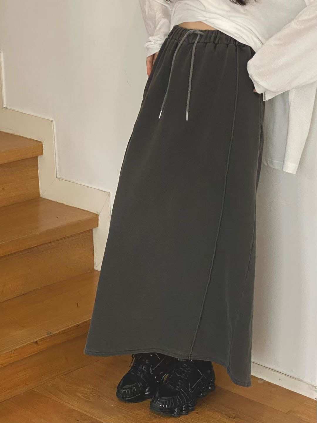 ONTHEMOOD東大門㊣代購女裝新品25秋冬推薦休閑真品時尚長裙RIPPLE長裙
