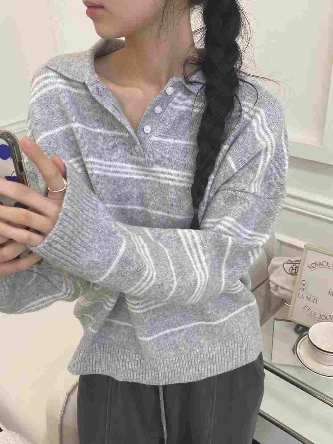 ONTHEMOOD東大門㊣實拍女士新品真品休閑25秋冬推薦人氣針織衫RIPPLE針織衫