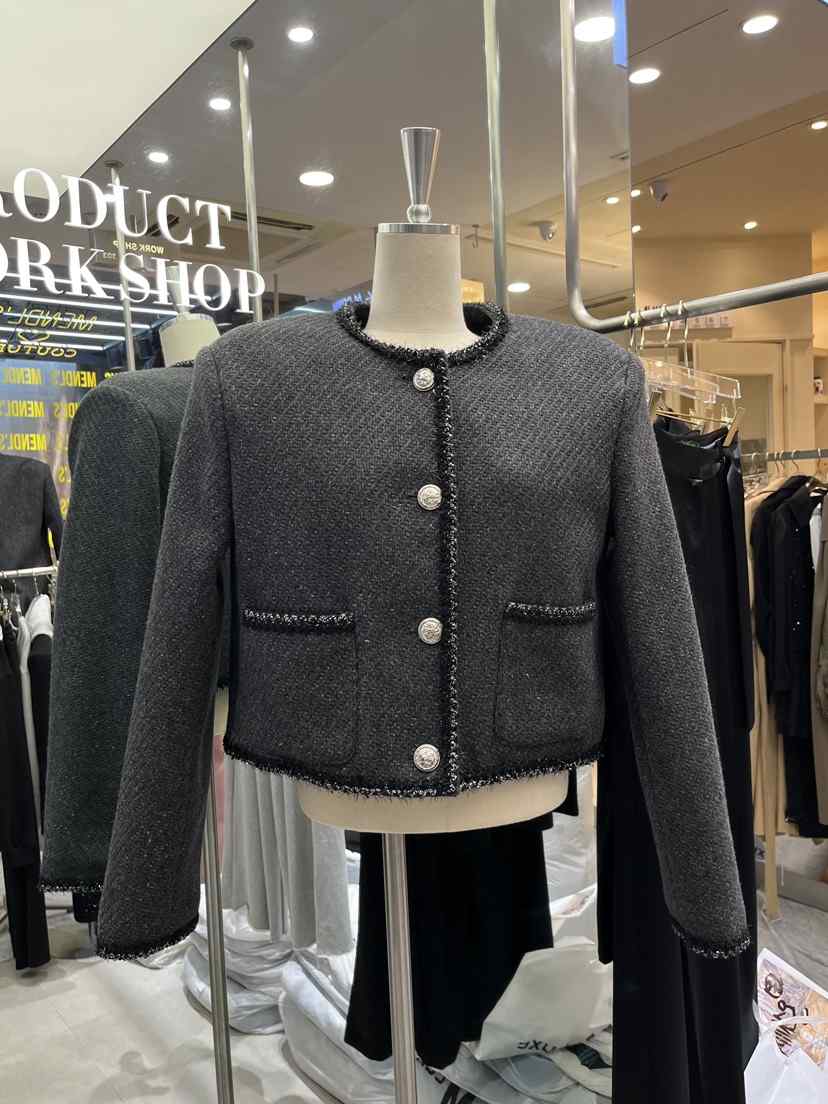 WORK SHOP東大門㊣代購女裝新款熱賣推薦真品休閑夾克粗花呢Work_shop夾克