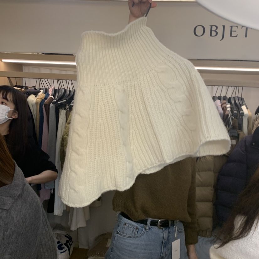 OBJET東大門㊣代購女裝新品職業25秋冬時尚熱賣圍巾披肩露肩love us u/OBJET圍巾/披肩