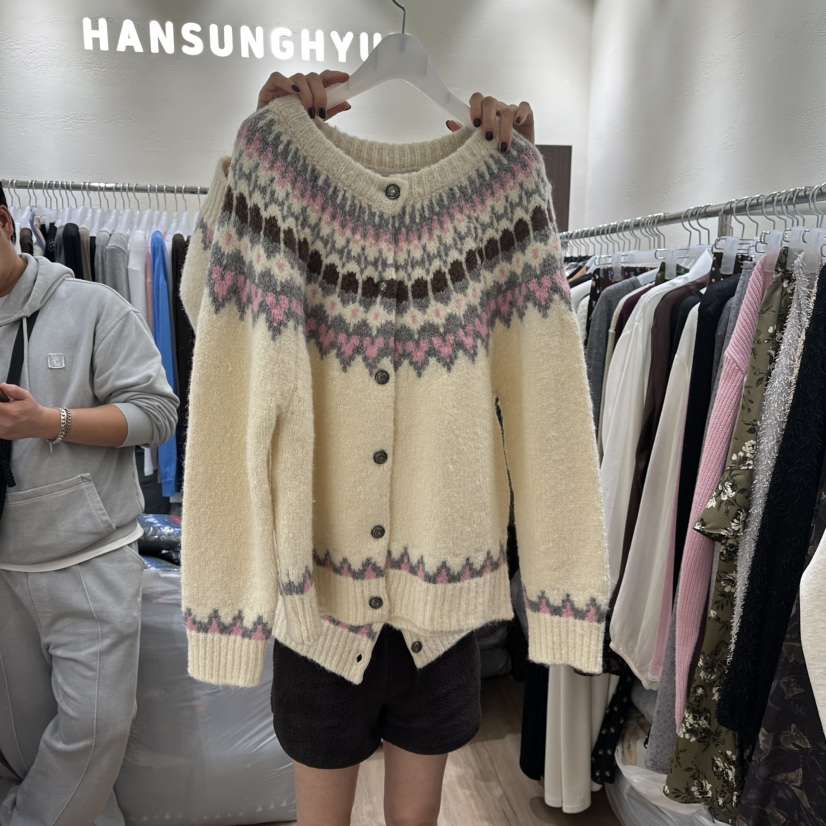 HANSUNGHYUN韓國代購㊣女裝新款時尚25秋冬人氣休閑真品毛衣HANSUNGHYUN毛衣