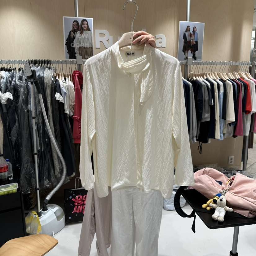 RUMBA韓國代購㊣女士新品時尚人氣真品休閑25秋冬襯衫蕾絲衫RUMBA襯衫/蕾絲衫