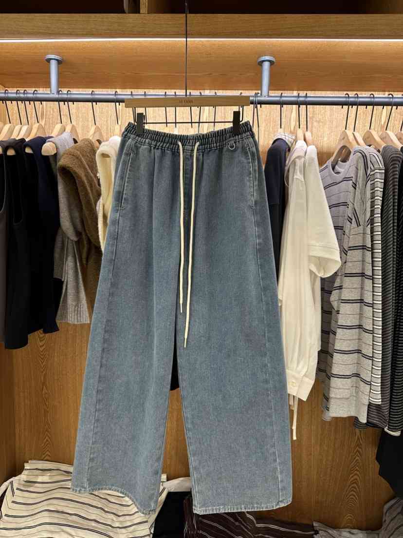 HI YANN韓國代購㊣女裝新品推薦人氣時尚25秋冬休閑牛仔褲HI YANN牛仔褲