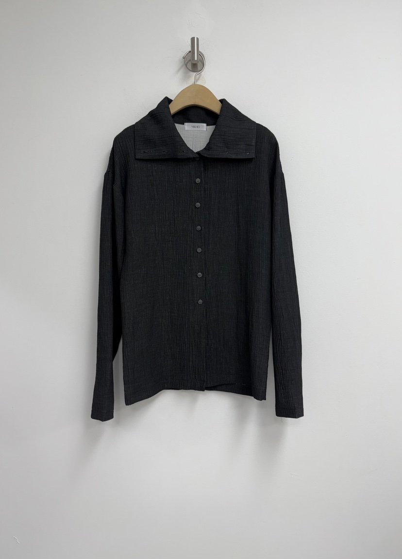 YIKHO STYLE韓國直郵㊣女裝新品休閑職業真品襯衫蕾絲衫褶皺YIKHO STYLE襯衫/蕾絲衫