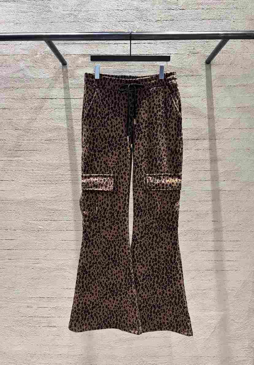 SUGAR CASE韓國代購㊣女裝新品25秋冬人氣休閑褲工裝褲豹紋SUGAR CASE休閑褲