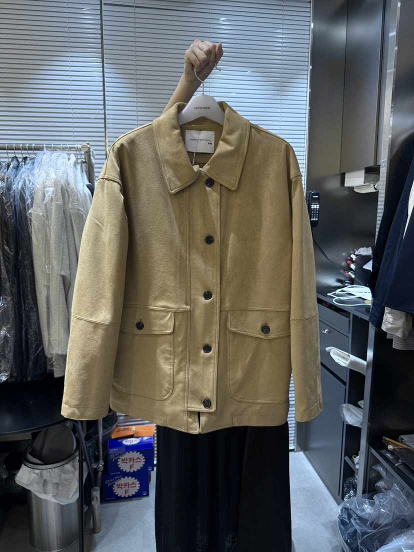 CM東大門㊣直郵女士新品人氣休閑職業真品25秋冬夾克絨面革CM_centimeter夾克