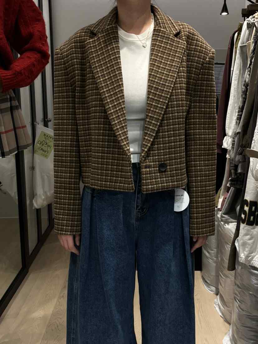 LOVE PULL韓國直郵㊣女裝新品休閑熱賣人氣25秋冬夾克羊毛LOVE PULL夾克