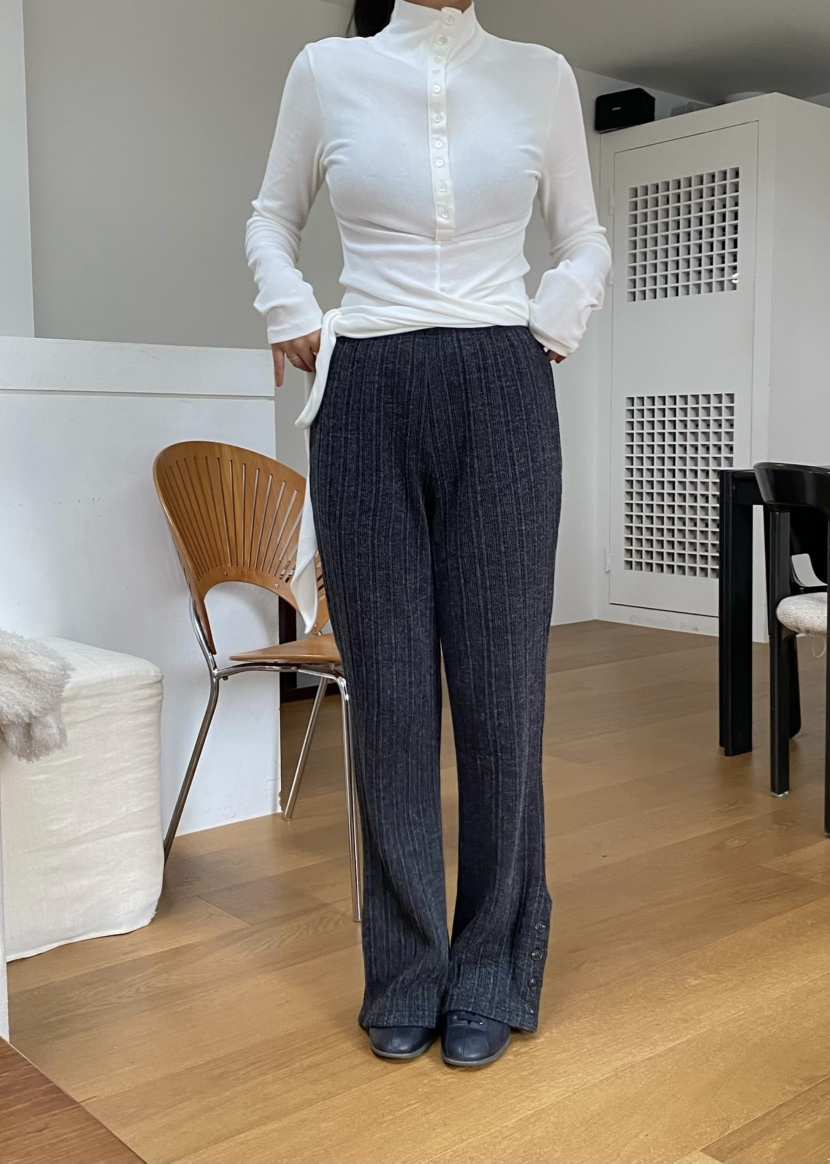 OUPPT東大門㊣實拍女士新款25秋冬職業時尚推薦人氣休閑褲紐扣OUPPT休閑褲