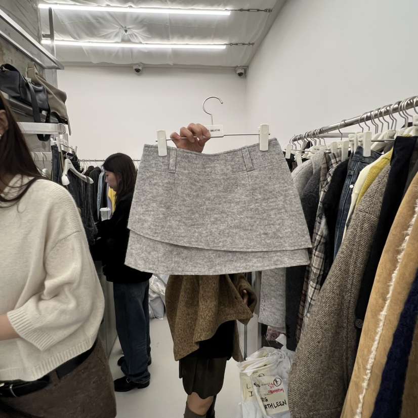 BREATHE東大門㊣直郵女士新品25秋冬真品休閑熱賣短裙不含腰帶BREATHE短裙
