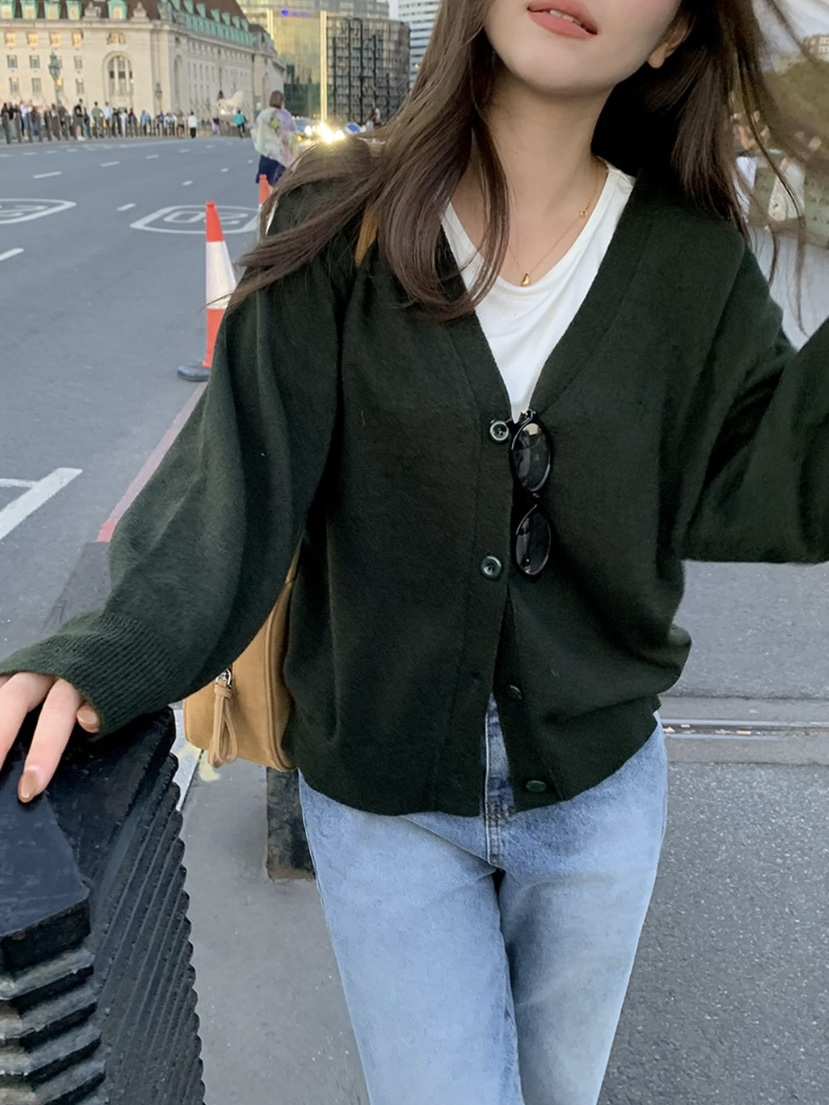WOOD韓國直郵㊣女裝新款職業熱賣推薦25秋冬針織衫羊毛開衫WOOD針織衫