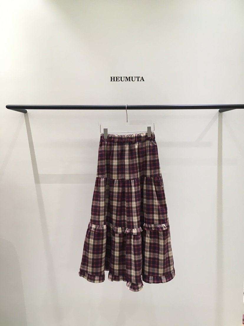 HEUMUTA韓國代購㊣女裝新款時尚真品人氣25秋冬熱賣長裙格紋HEUMUTA長裙