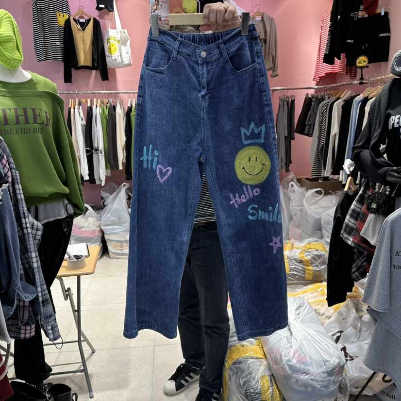 K STORY東大門㊣實拍女士新品25秋冬職業休閑真品時尚牛仔褲K STORY牛仔褲