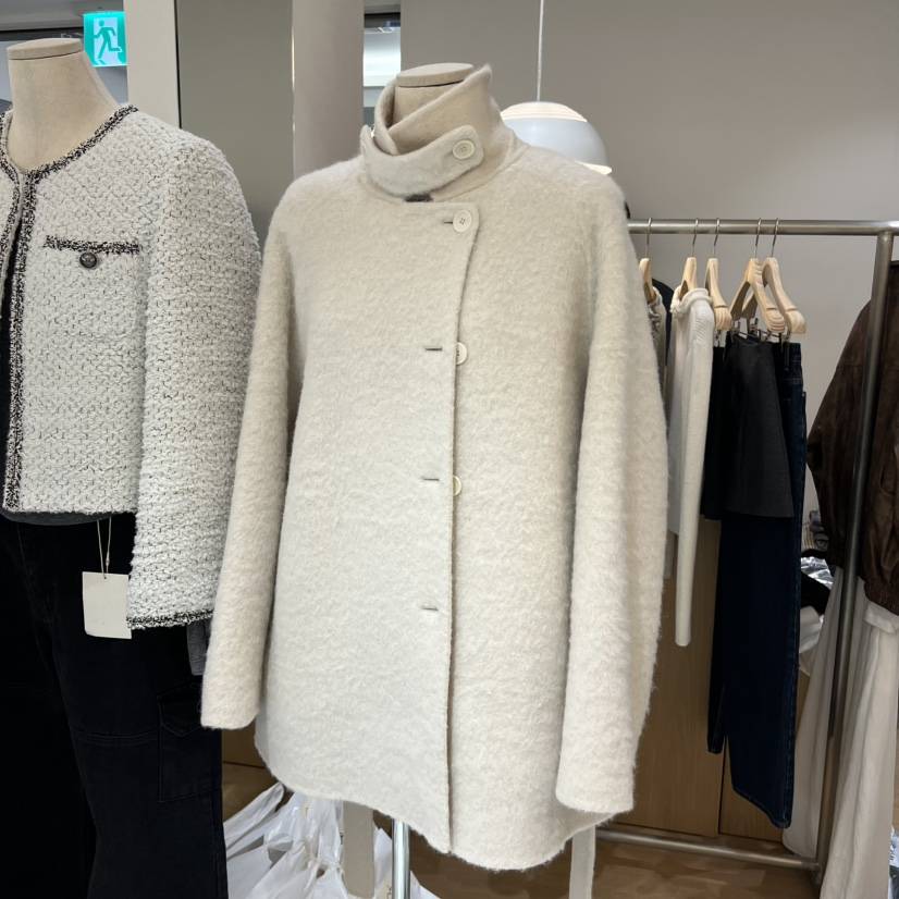 FOREST韓國代購㊣女裝新品25秋冬時尚推薦休閑真品中長款大衣FOREST中長款大衣