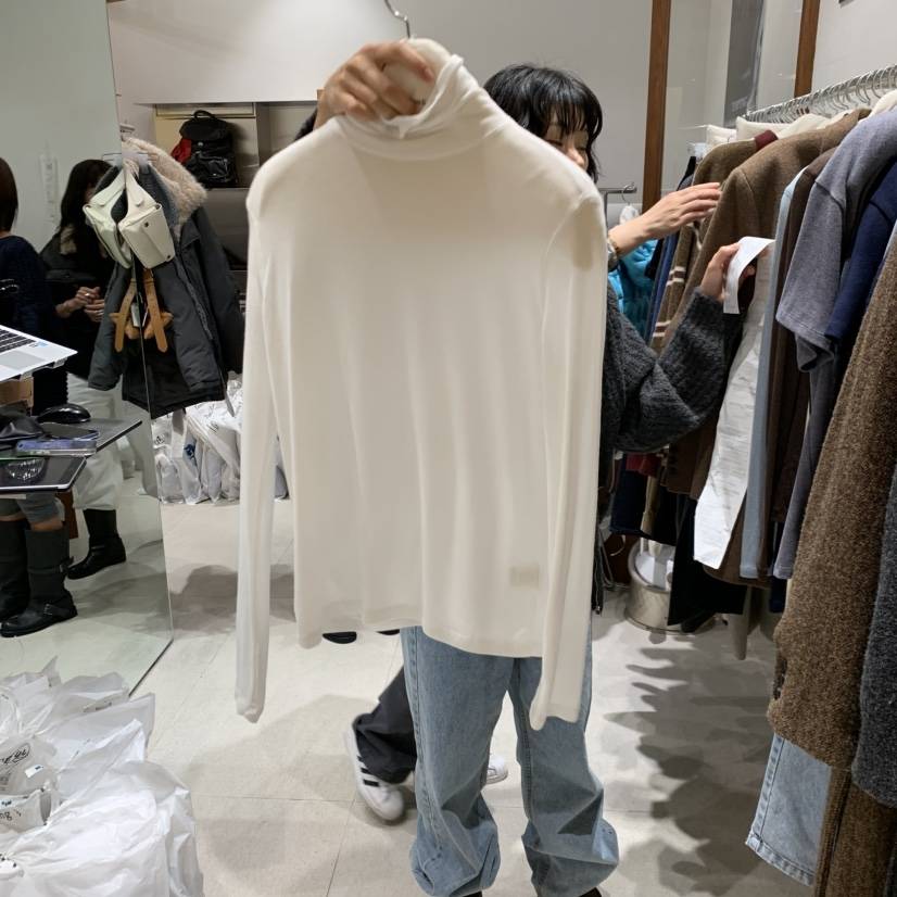 TEMPTING韓國代購㊣女裝新款休閑25秋冬職業推薦熱賣長袖T恤TEMPTING長袖T恤