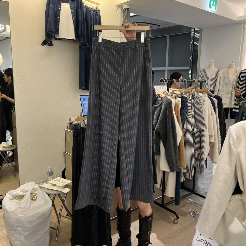 W AND J韓國代購㊣女士新品人氣25秋冬熱賣真品時尚休閑褲W AND J休閑褲