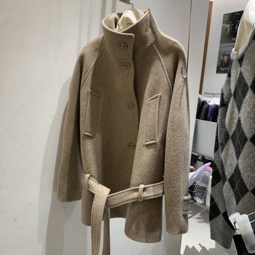 TEMPTING韓國直郵㊣女士新品真品熱賣推薦中長款大衣含腰帶TEMPTING中長款大衣