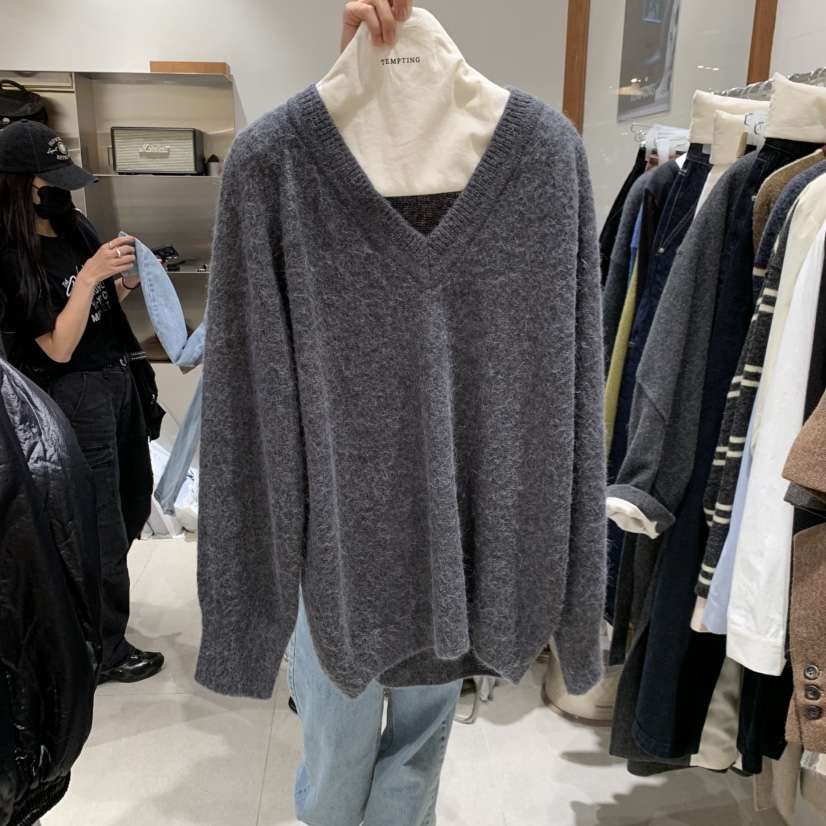 TEMPTING韓國代購㊣女裝新品真品推薦25秋冬人氣針織衫羊駝毛TEMPTING針織衫