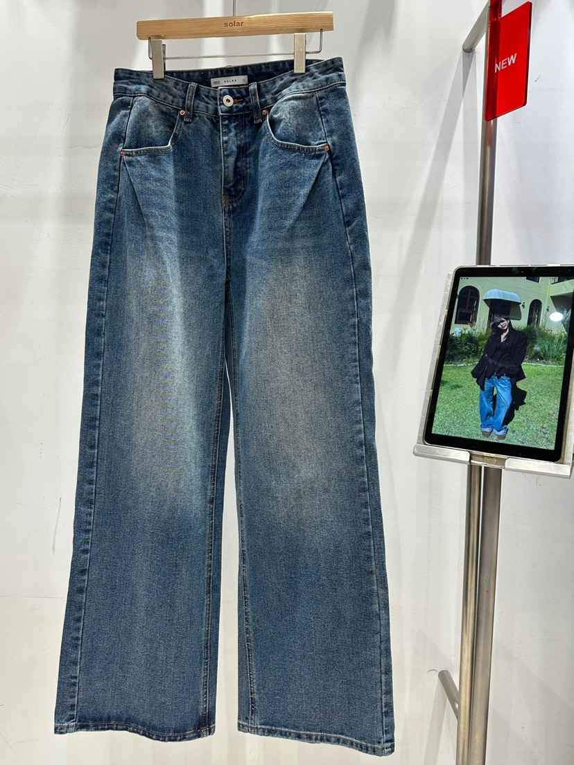 SOLAR東大門㊣直郵女裝新品熱賣真品25秋冬休閑推薦人氣牛仔褲SOLAR牛仔褲