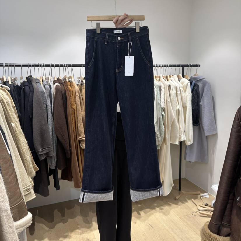 OVERTAKE東大門㊣代購女裝新品時尚真品25秋冬推薦職業牛仔褲OVERTAKE牛仔褲