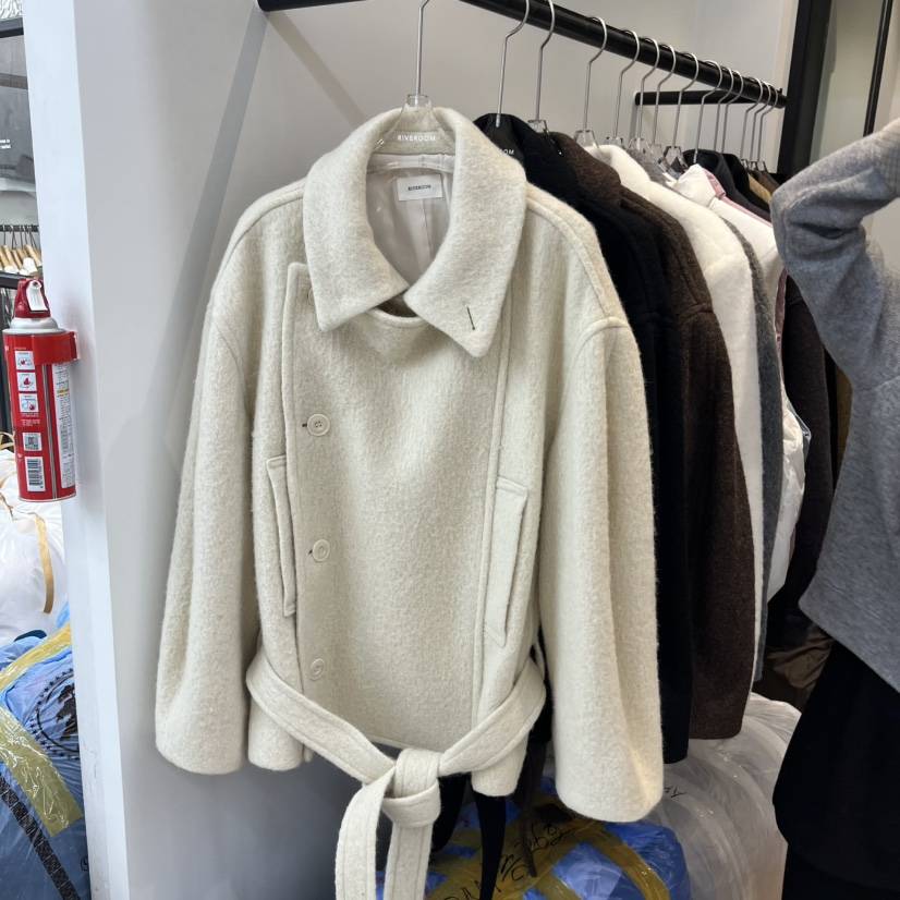RIVEROOM東大門㊣代購女士新品時尚熱賣真品休閑中長款大衣RIVEROOM中長款大衣