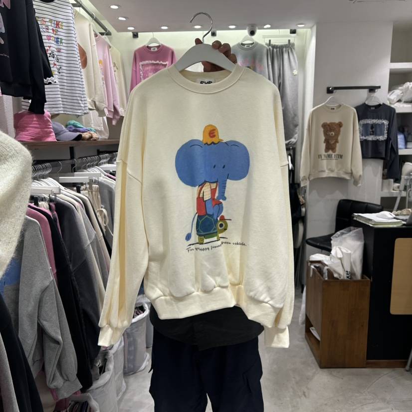 EVE東大門㊣實拍女裝新品25秋冬時尚人氣休閑推薦熱賣職業衛衣EVE衛衣