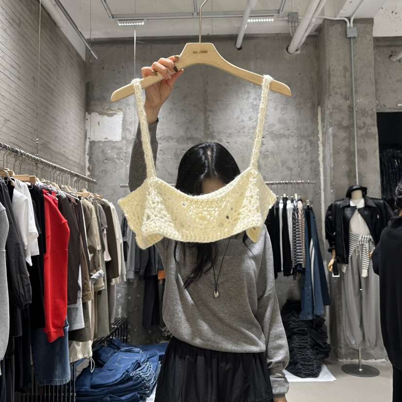 JUNI韓國直郵㊣女士新品推薦休閑25秋冬真品人氣熱賣吊帶背心my juni吊帶/背心