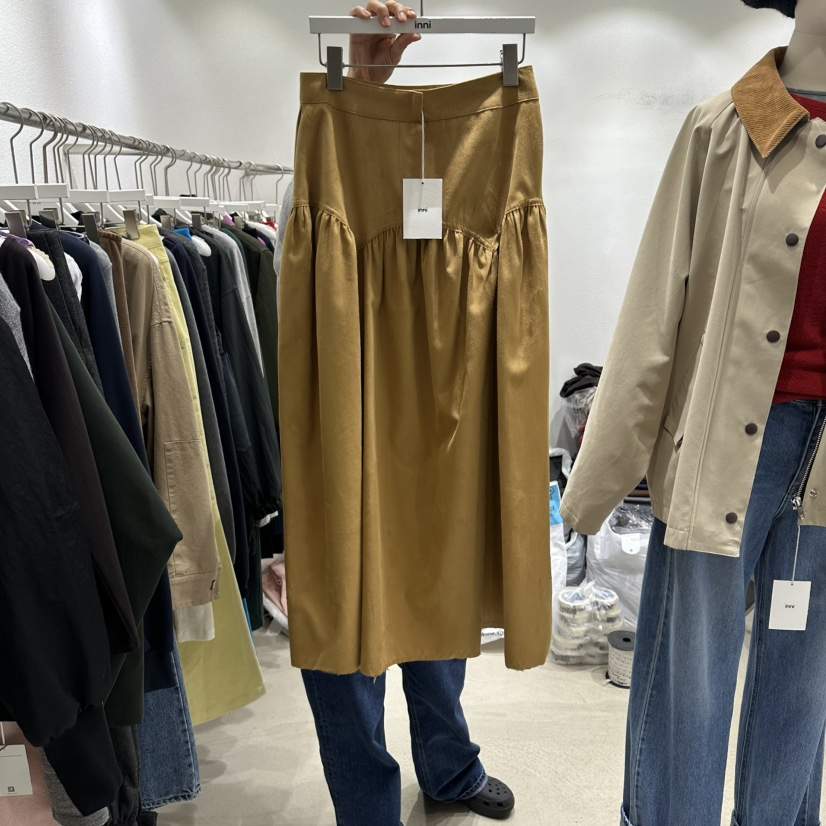 INNI韓國代購㊣女士新品熱賣推薦職業25秋冬人氣休閑時尚長裙inni長裙