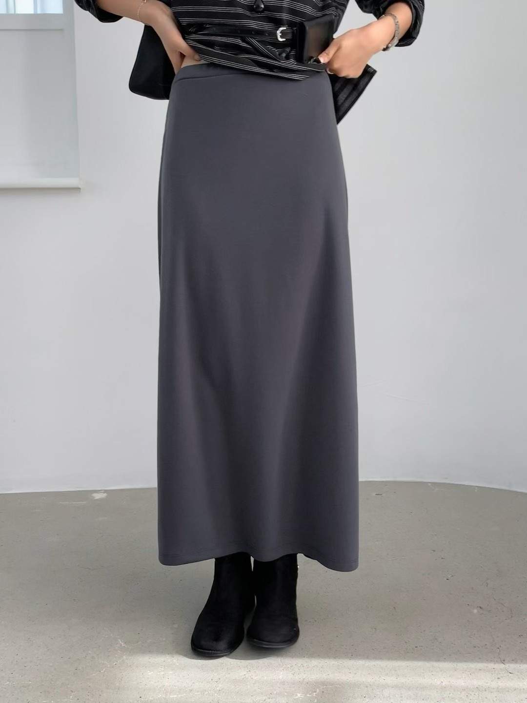 FLAT WHITE東大門㊣實拍女士新品職業真品推薦人氣休閑長裙FLAT WHITE長裙