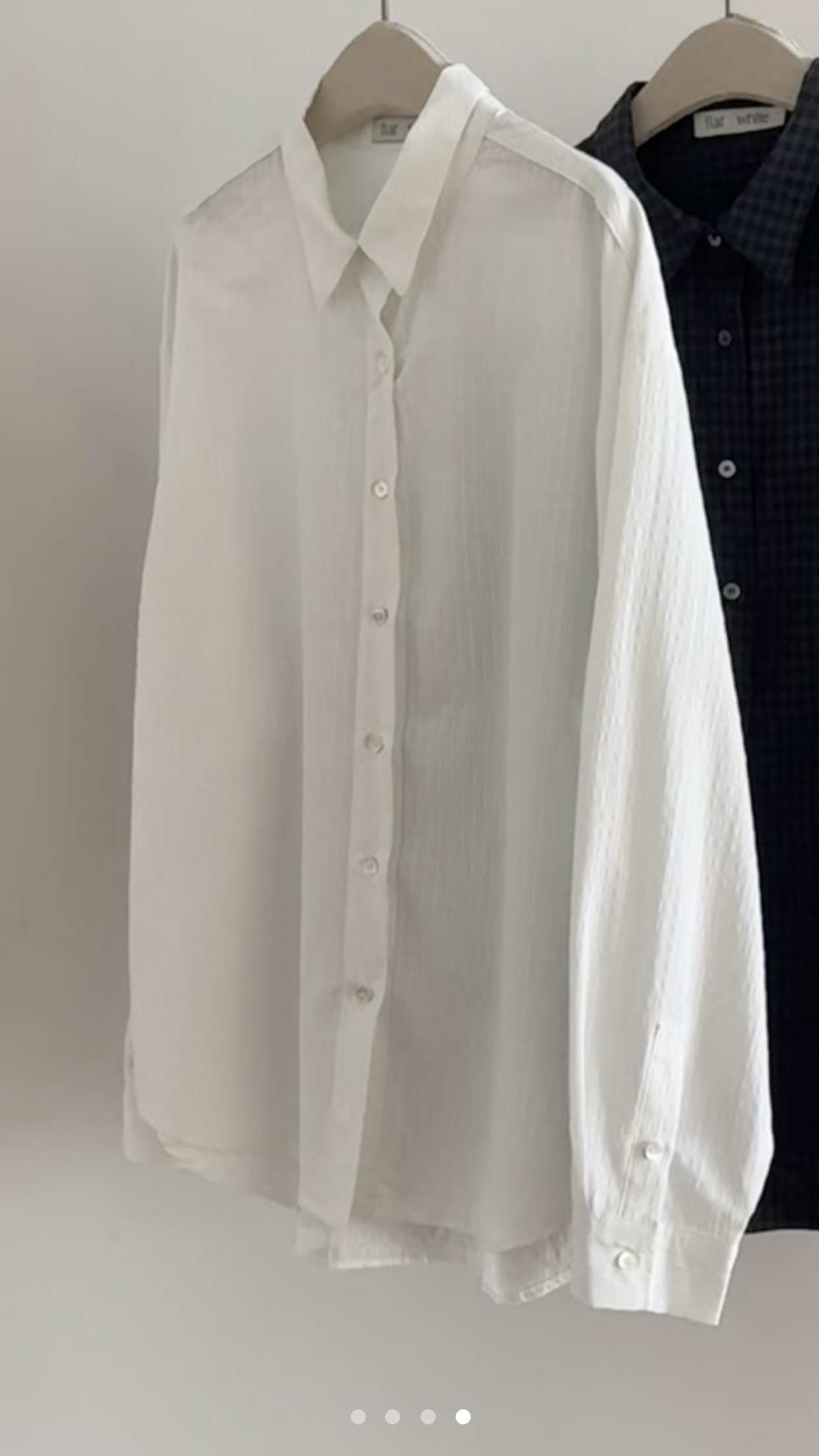FLAT WHITE韓國直郵㊣女士新品真品職業休閑25秋冬襯衫蕾絲衫FLAT WHITE襯衫/蕾絲衫