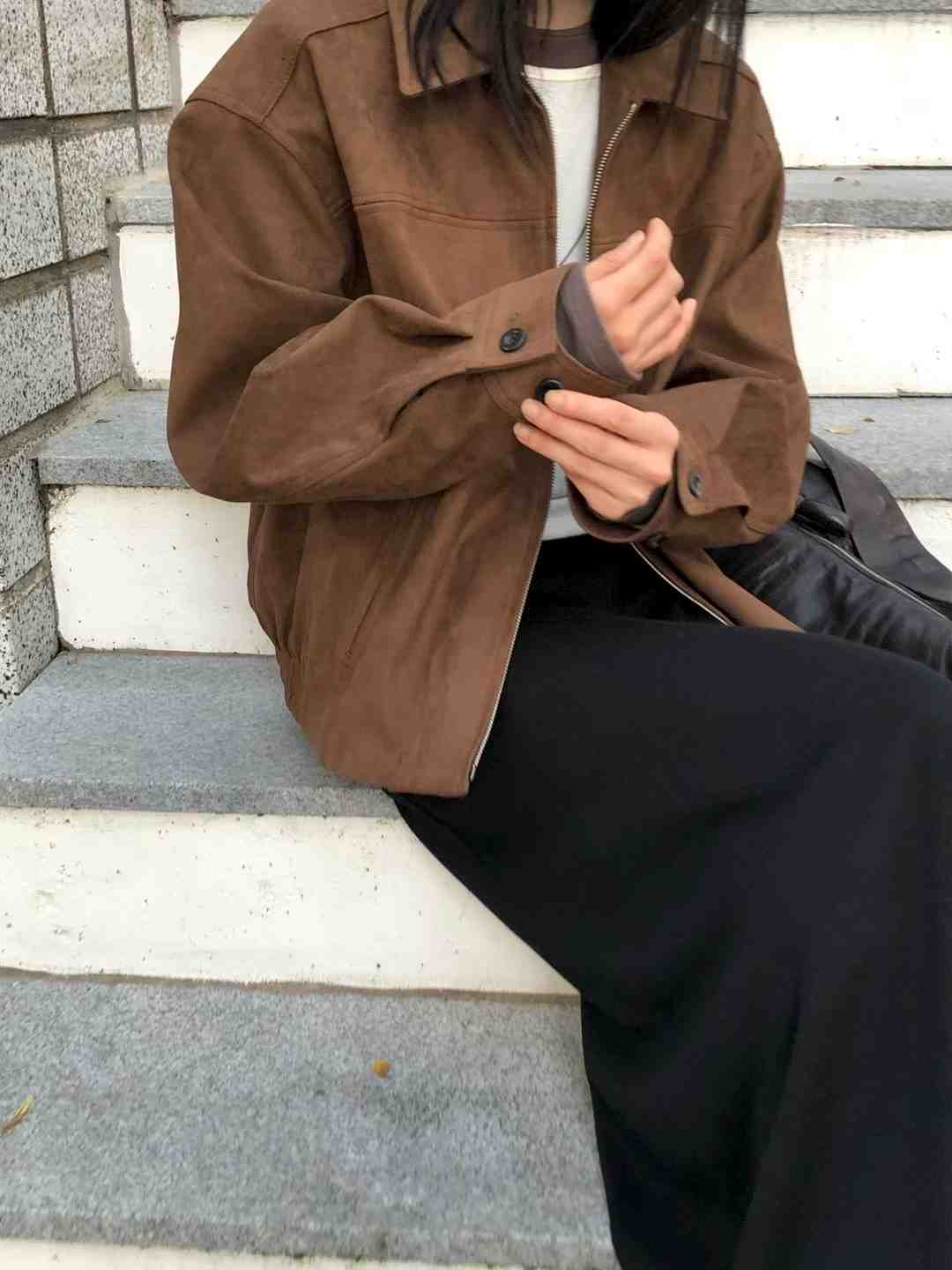 FLAT WHITE東大門㊣直郵女士新款真品職業熱賣25秋冬推薦夾克FLAT WHITE夾克