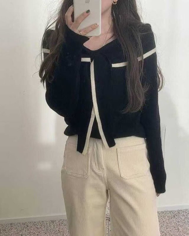 BUNNYFLOWER2韓國直郵㊣女裝新品25秋冬熱賣人氣職業針織衫BUNNYFLOWER2針織衫