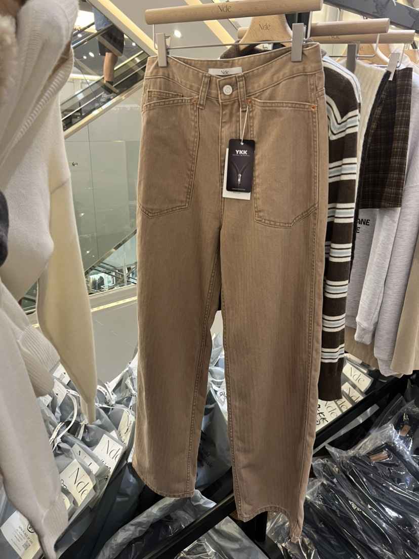 NDE韓國代購㊣女裝新品職業推薦25秋冬休閑時尚牛仔褲不含配飾NDE牛仔褲