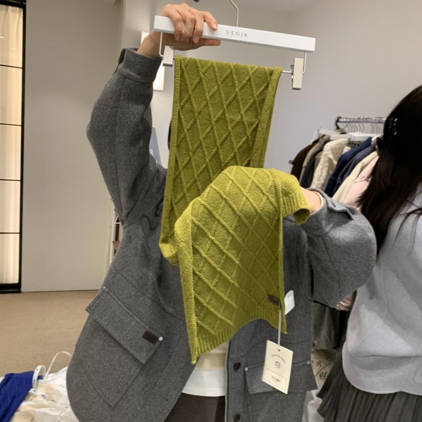 VENIR-a韓國代購㊣女裝新品25秋冬時尚人氣圍巾披肩羊絨圍巾VENIR-a圍巾/披肩