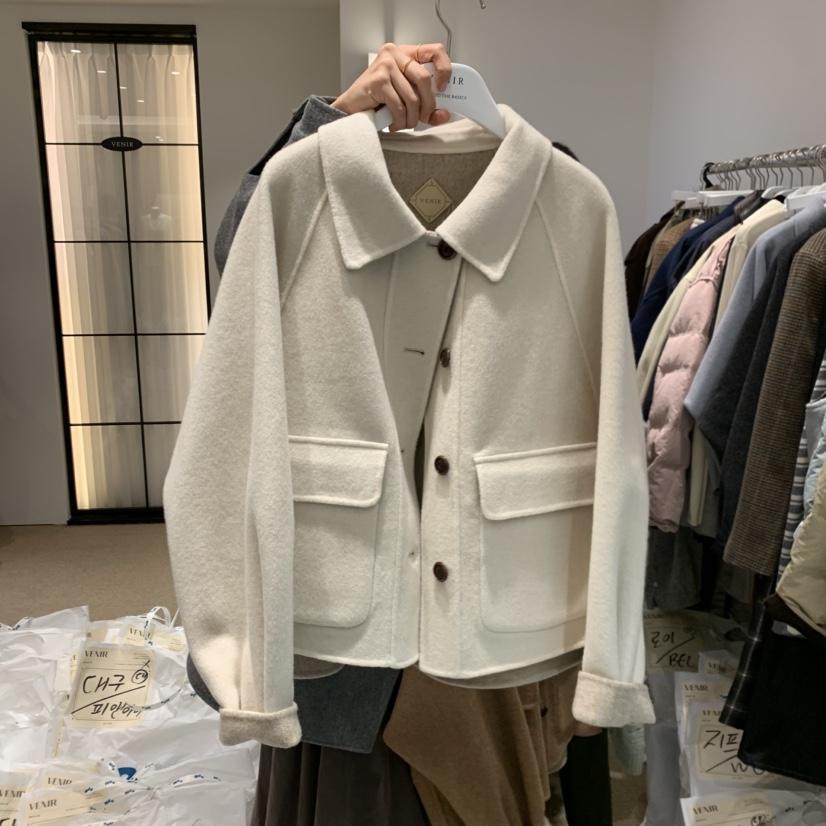 VENIR-a東大門㊣實拍女士新品熱賣25秋冬推薦職業短款大衣VENIR-a短款大衣