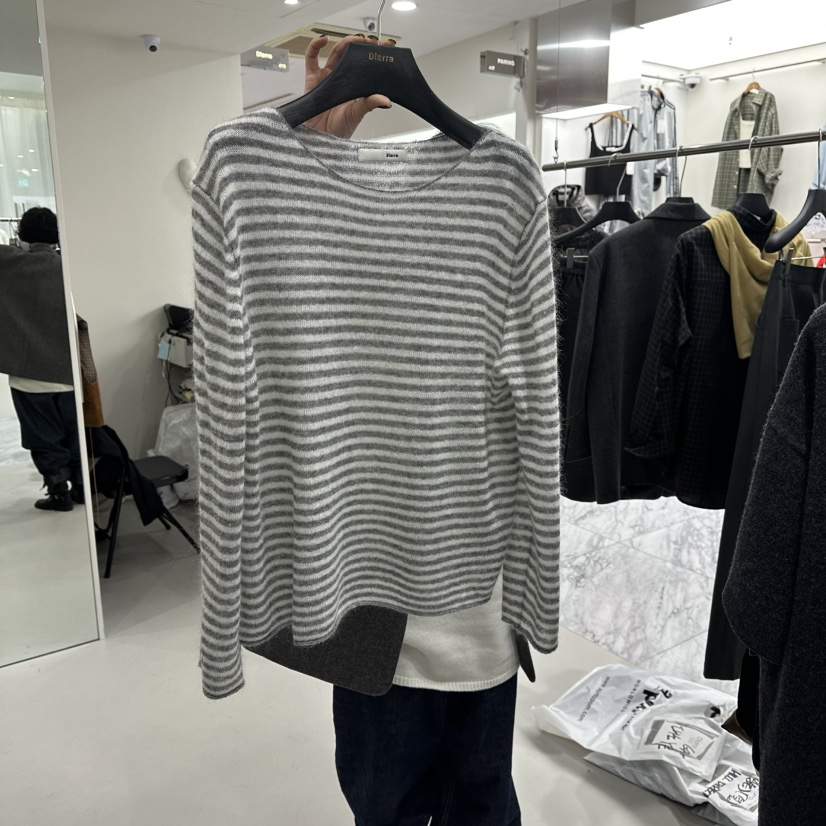 DIARRA韓國代購㊣女士新品職業25秋冬推薦時尚針織衫單排扣DIARRA針織衫