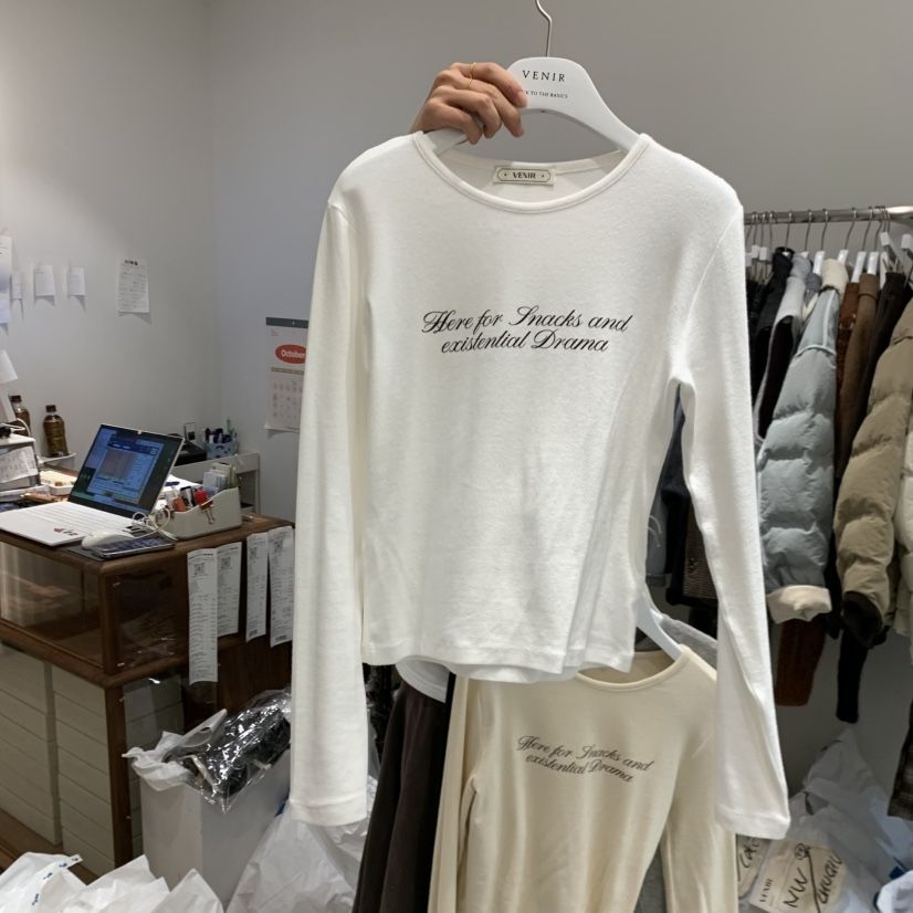 VENIR-a東大門㊣實拍女士新品真品25秋冬人氣時尚推薦長袖T恤VENIR-a長袖T恤