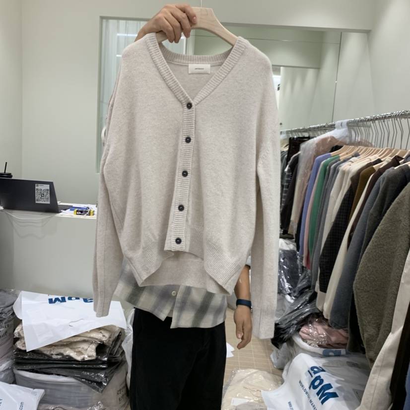 AMY GRACE韓國代購㊣女裝新品休閑時尚真品針織衫開衫紐扣AMY GRACE針織衫