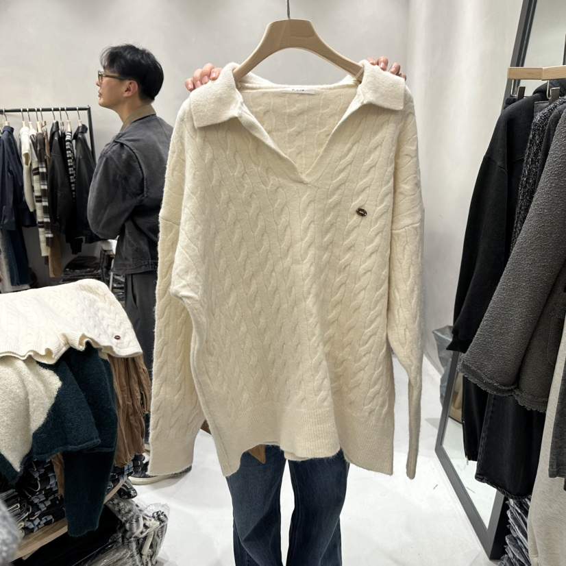 AURA韓國代購㊣女士新品熱賣推薦時尚休閑職業人氣25秋冬毛衣Au ra毛衣
