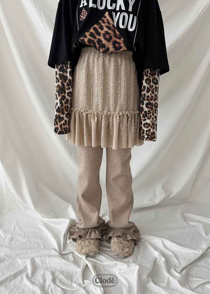 CLODE韓國代購㊣女士新品25秋冬時尚真品人氣推薦休閑裙褲蕾絲CLODE裙褲