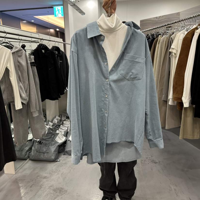 PAVEL韓國代購㊣女士新品休閑25秋冬人氣熱賣襯衫蕾絲衫燈芯絨PAVEL襯衫/蕾絲衫