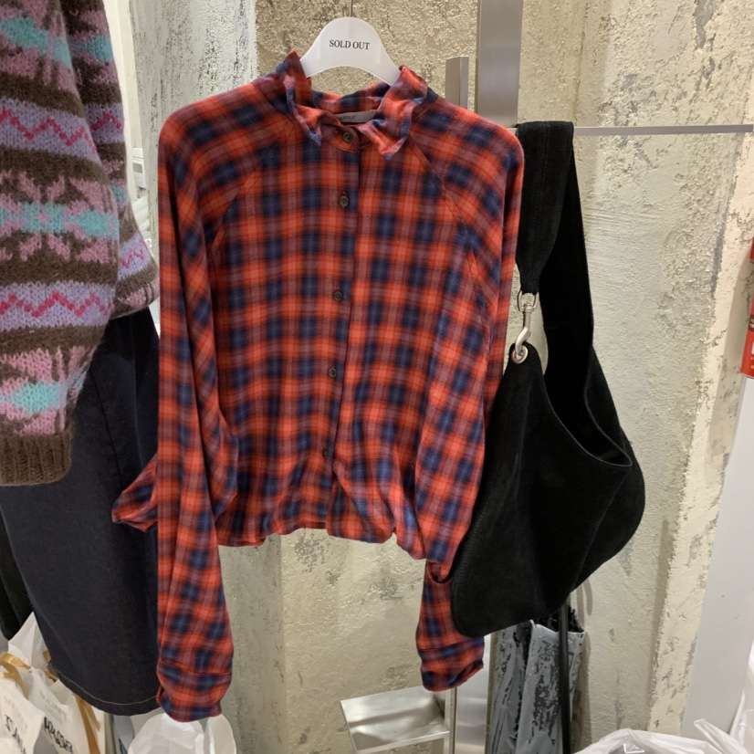 SOLD OUT東大門㊣代購女裝新款25秋冬熱賣休閑真品襯衫蕾絲衫SOLD OUT襯衫/蕾絲衫