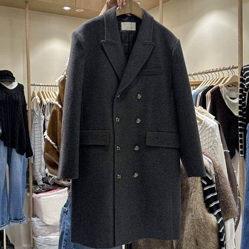 VINTAGE VIBE東大門㊣直郵女裝新品休閑推薦中長款大衣長款VINTAGE VIBE中長款大衣