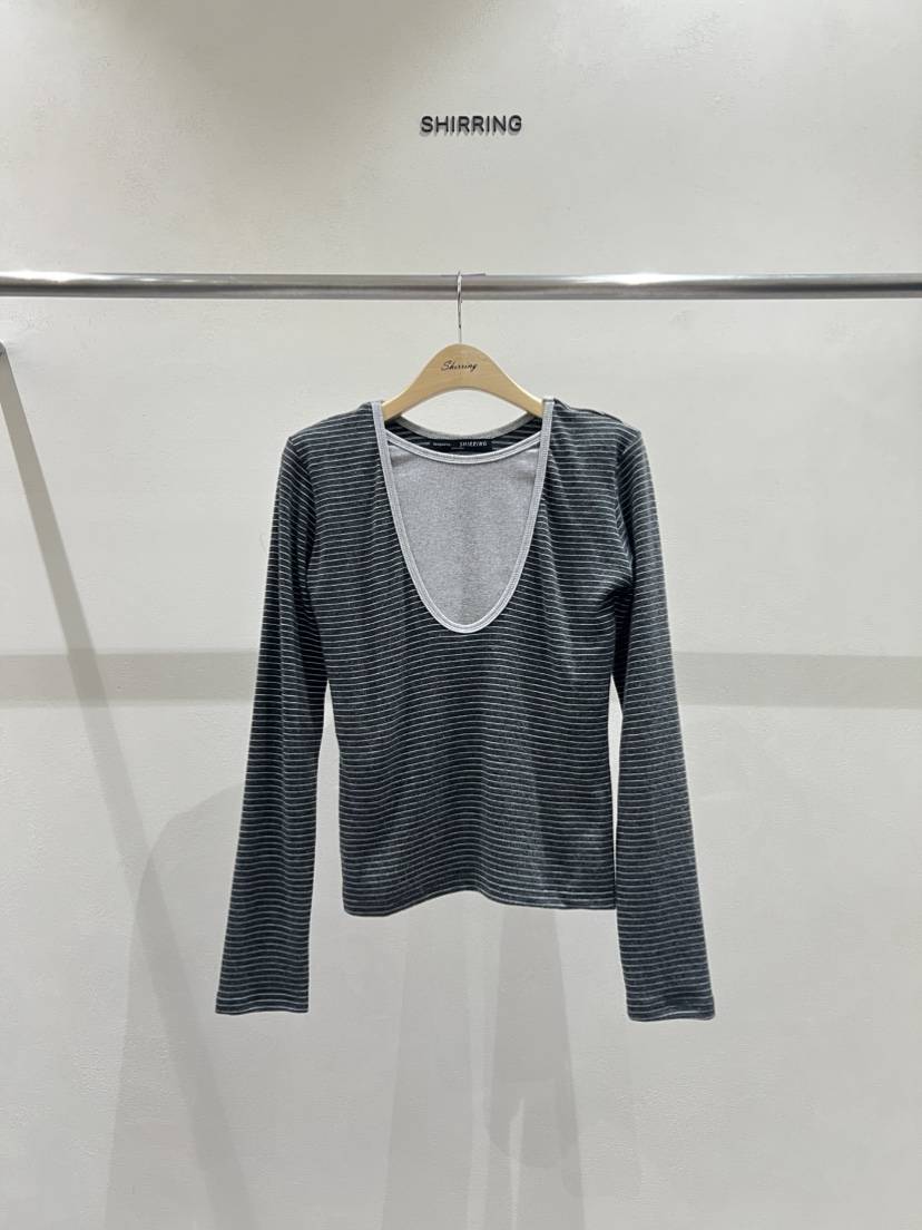 SHIRRING韓國直郵㊣女士新品推薦人氣熱賣職業時尚休閑長袖T恤SHIRRING長袖T恤