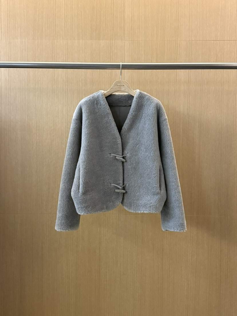 CULLUM東大門㊣實拍女士新品時尚休閑25秋冬夾克絨面革毛絨羊毛CULLUM夾克