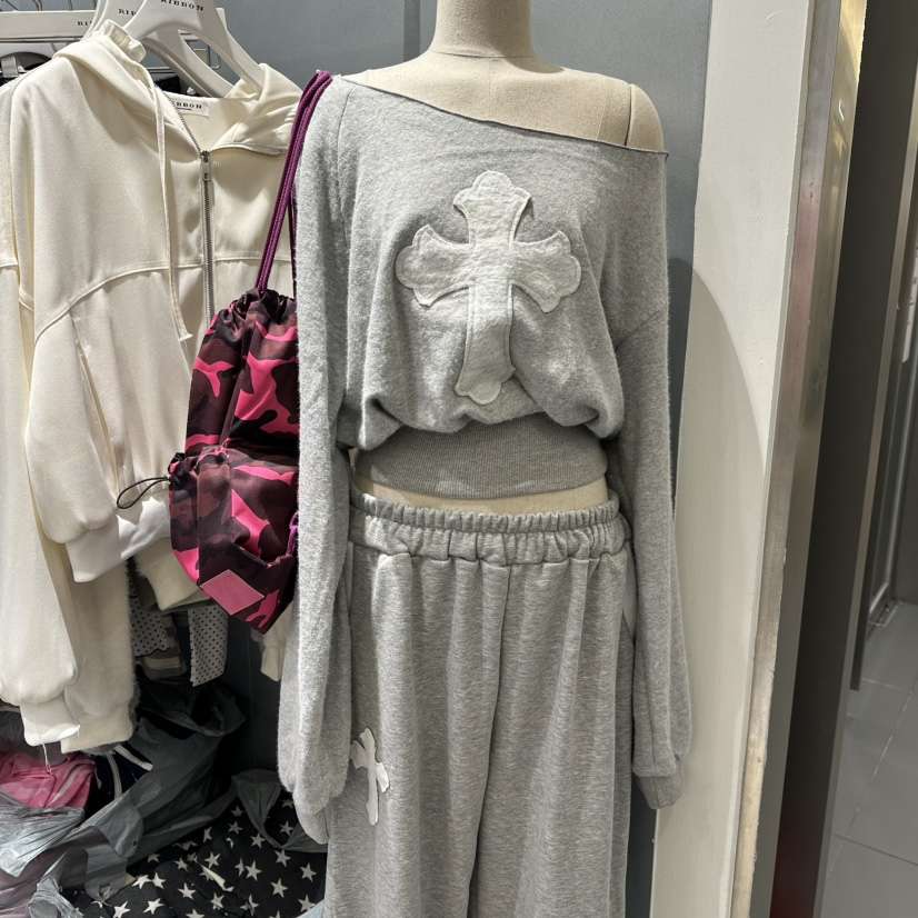 RIBBON韓國直郵㊣女士新款職業25秋冬時尚休閑人氣真品衛衣RIBBON衛衣