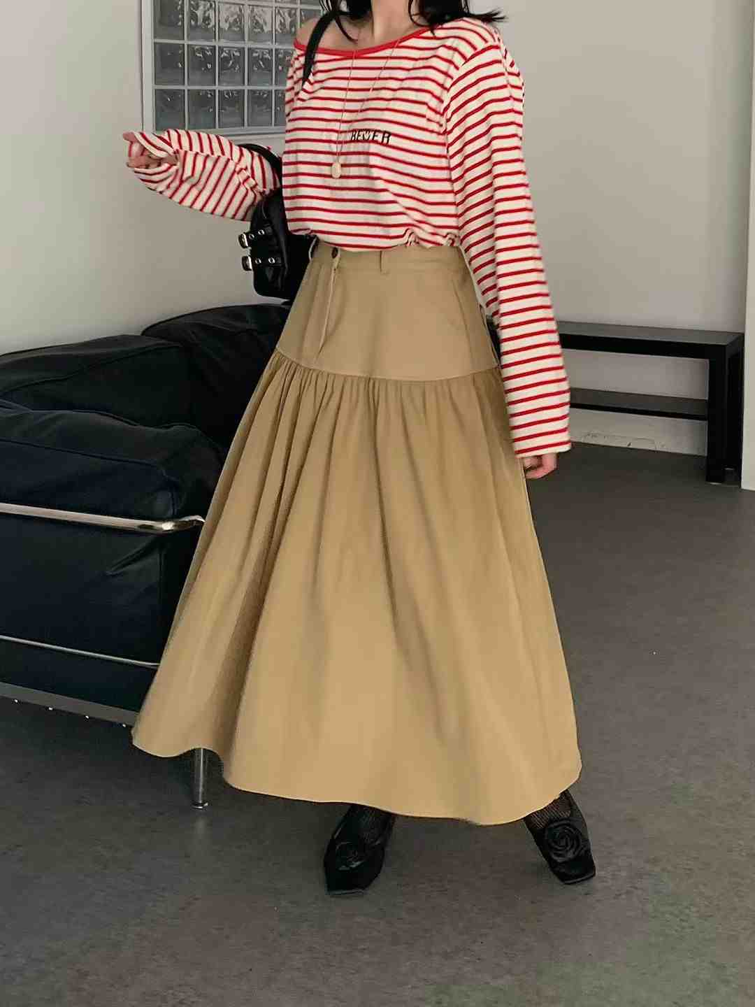 VICTORIA韓國直郵㊣女士新品真品時尚熱賣推薦職業25秋冬長裙VICTORIA長裙