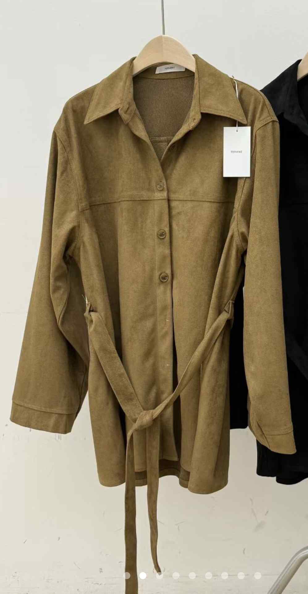 FERVENT東大門㊣直郵女士新品25秋冬真品時尚人氣夾克含腰帶FERVENT夾克